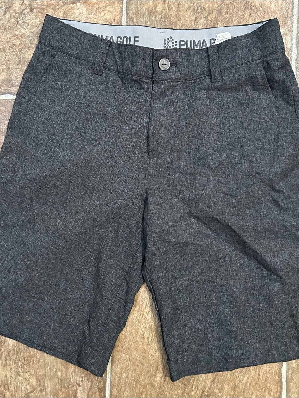 Puma Boy’s Stretch Golf Shorts Gray Size Youth Medium